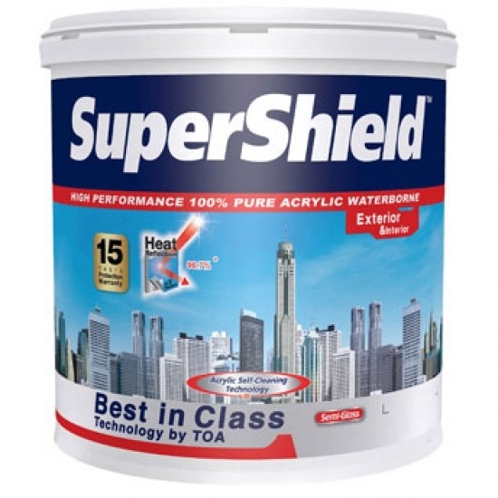 TOA ซุปเปอร์ชิลด์ สีน้ำอะคริลิก ชนิดกึ่งเงา 5GL TOA สีกันคราบ 